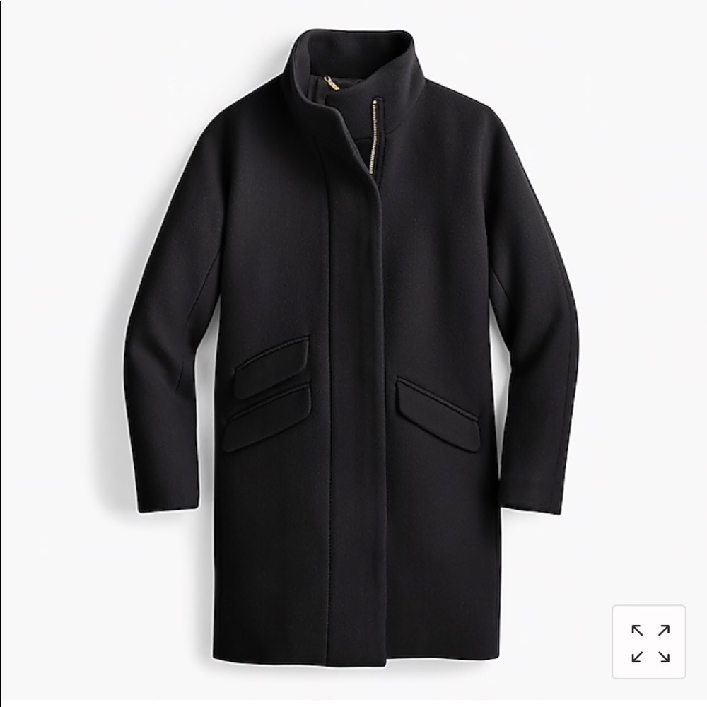 J Crew Cocoon Coat in Italian stadium- cloth wool
